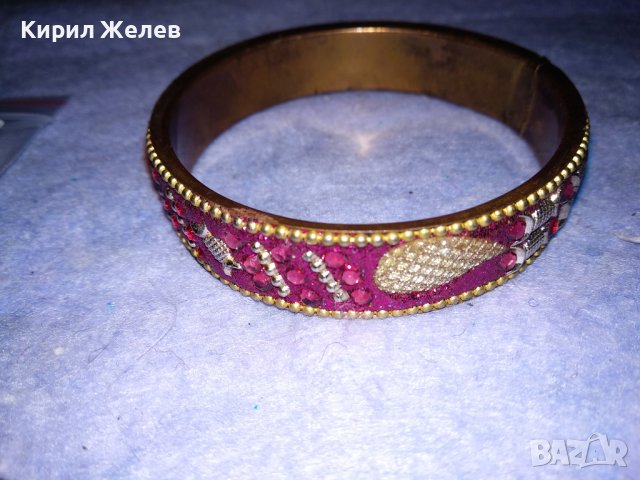 ЕФЕКТНА МОДНА ОРНАМЕНТИРАНА АРТ ГРИВНА БРОНЗИРАНА НЕРЪЖДАЕМА СТОМАНА и КРИСТАЛЧЕТА 37528, снимка 5 - Гривни - 40811061