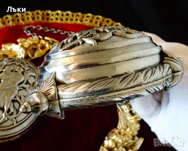 Калаена барутница Адам и Ева,калаена сватба. , снимка 9 - Антикварни и старинни предмети - 52777010