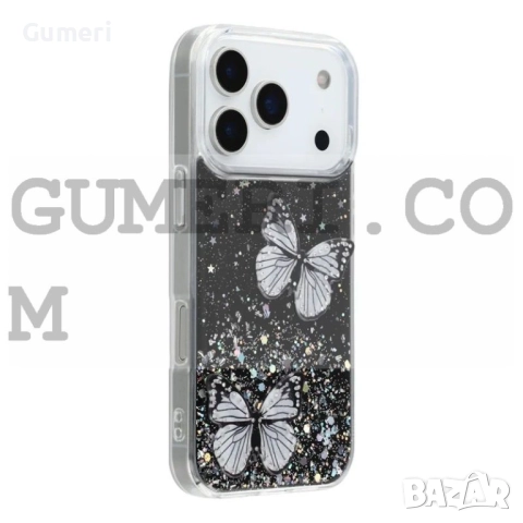 Apple iPhone 17 Pro Max  Силиконов Гръб с Пеперуди, снимка 2 - Калъфи, кейсове - 52177246