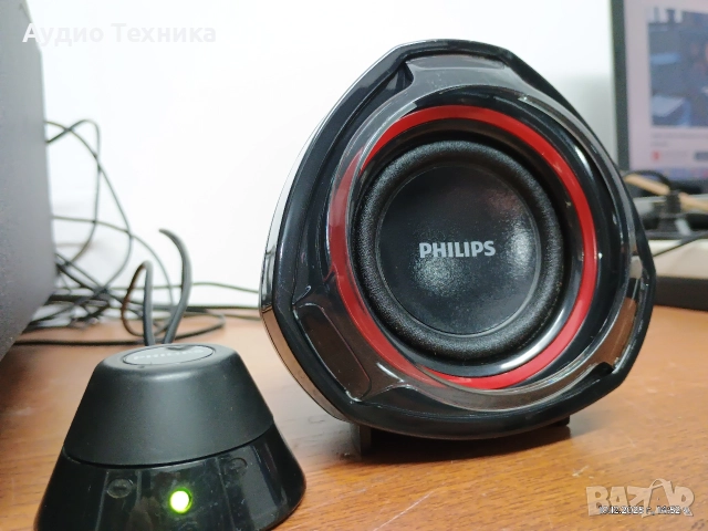 Аудио система 2.1 буферче с колонки PHILIPS. Изпращам видео. , снимка 5 - Аудиосистеми - 52730530