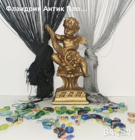 Голяма пластика - Ангелче в цвят злато 