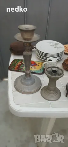 антични свещници и лампа, снимка 2 - Антикварни и старинни предмети - 56251795