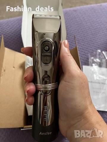 Нов Акумулаторен тример машинка за подстригване на коса брада за мъже/2 скорости 4 гребена, снимка 8 - Друга електроника - 41577298