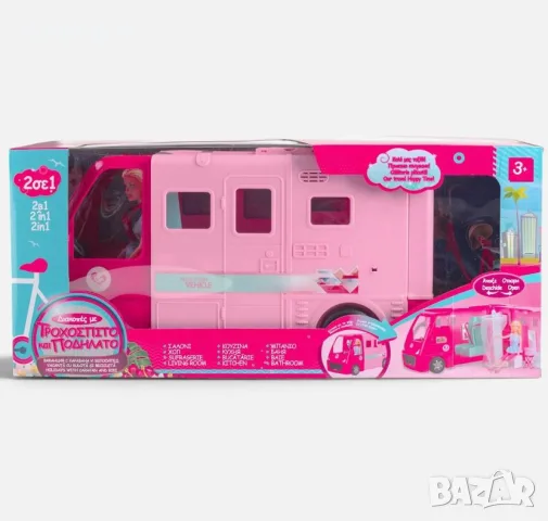 Играчка Каравана с кукла и велосипед, снимка 2 - Кукли - 56270484
