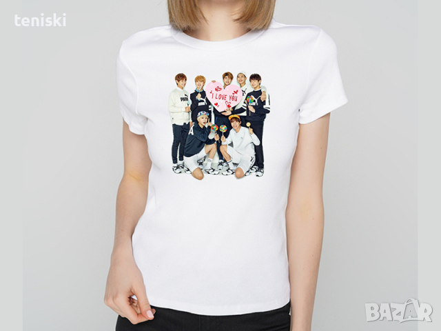 Тениска BTS Bangtan Boys Мъжки дамски и детски, снимка 8 - Тениски - 30615931