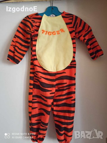 86-92 Карнавален костюм на тигър на Disney , снимка 1 - Бебешки гащеризони - 42701352