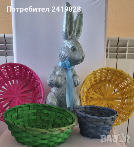 Сет от 4 кошнички + великденско зайче подходящи за великденски яйца и курабии , снимка 3 - Декорация за дома - 36150023