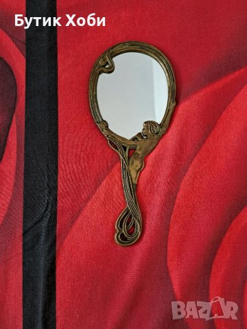 Старинно бронзово огледало, снимка 1 - Антикварни и старинни предмети - 40933226