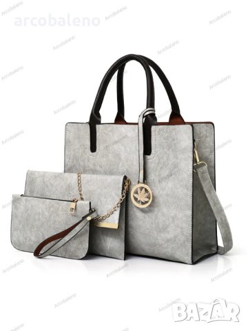 Модна дамска чанта комплект от три части, 5цвята - 023, снимка 3 - Чанти - 41612737