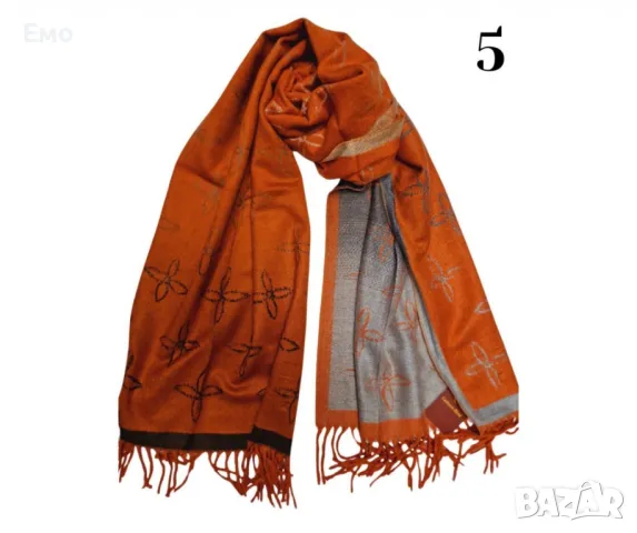 Елегантен дамски шал с изтънчен дизайн и стилни цветови комбинации, снимка 6 - Шалове - 48464111