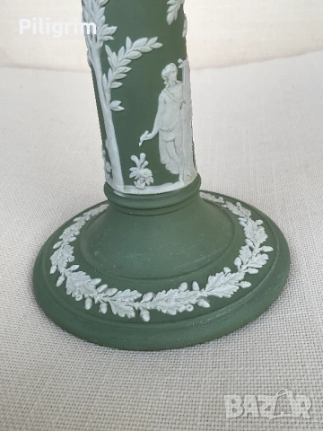 Порцеланов свещник Wedgwood Green Jasper., снимка 9 - Други - 53837710