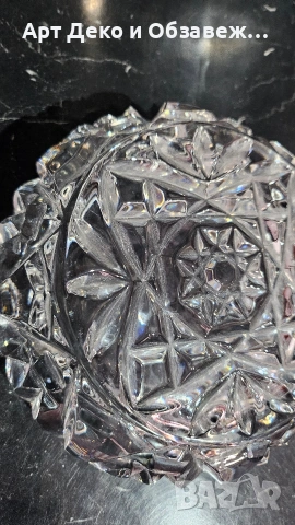 Кристален пепрлник за пури, снимка 5 - Антикварни и старинни предмети - 53704109