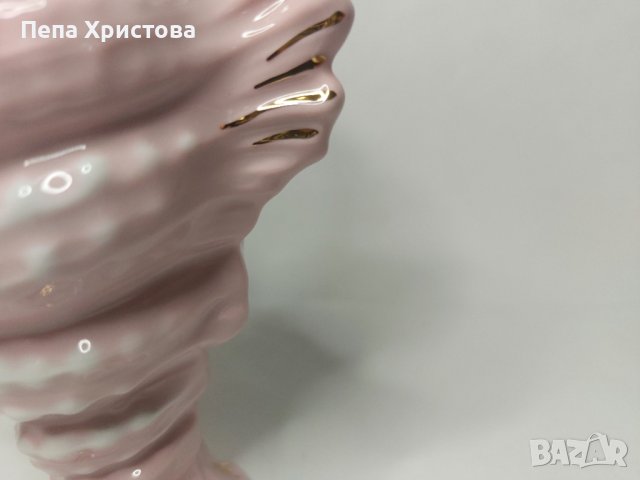 Ваза от розов костен бохемски порцелан, снимка 5 - Декорация за дома - 42725512