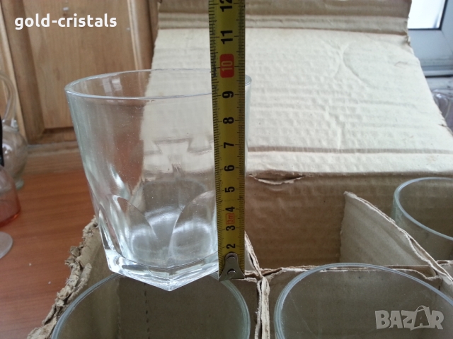 Ретро стъклени чаши за вода уиски , снимка 2 - Антикварни и старинни предмети - 36084121