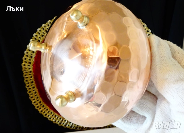 Медна бонбониера,меден съд,чиста червена мед. , снимка 4 - Антикварни и старинни предмети - 52860329