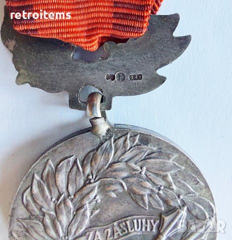 Сребърен медал на Чехословашка Социалистическа Република, снимка 5 - Антикварни и старинни предмети - 39665935