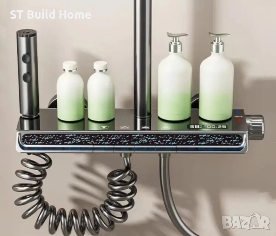 Луксозен Душ "Пиано Клавишна" с Атмосферна Светлина и Дигитален Дисплей, снимка 5 - Душове - 51570465