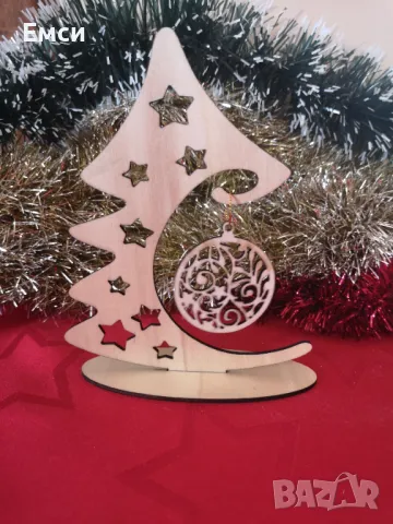 дървени коледни -елхи,фенери,къщички , снимка 5 - Коледни подаръци - 48122585