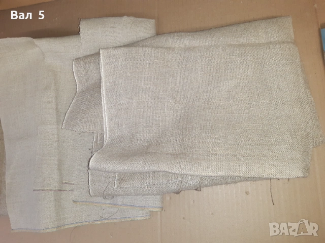 Стар ленен плат , платове - 3 броя . Неупотребявани, снимка 3 - Антикварни и старинни предмети - 53456110