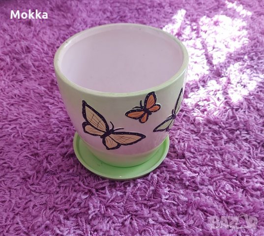 Керамична саксия, снимка 3 - Декорация за дома - 33868526