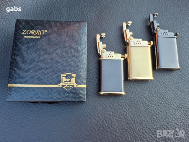 Луксозна бензинова запалка ZORRO в подаръчна кутия,Z602, снимка 9 - Запалки - 53144216