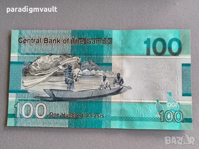 Банкнота - Гамбия - 100 даласи UNC | 2023г., снимка 2 - Нумизматика и бонистика - 55963849
