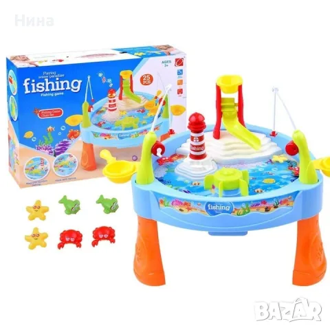 Детска интерактивна водна маса за игра и риболов 🐠