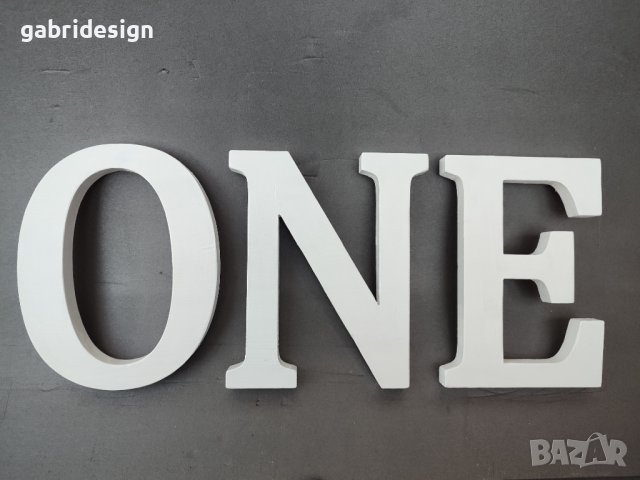 Букви и цифри от дърво-оцветени, снимка 3 - Декорация за дома - 37465346