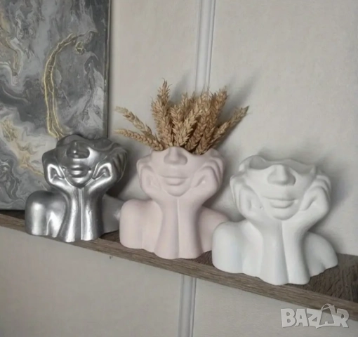 Молд кашпа лице с ръце , снимка 5 - Форми - 51637572