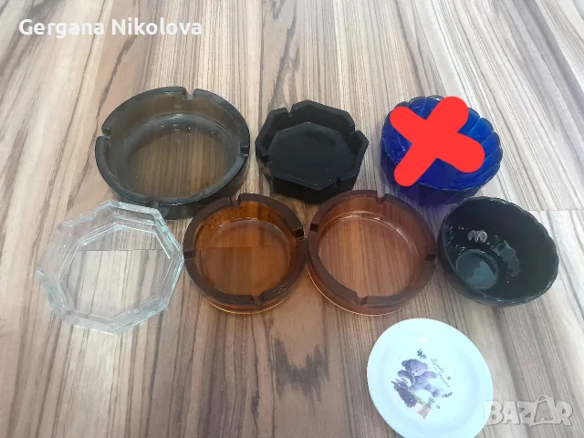 Стъклени пепелници и купички 