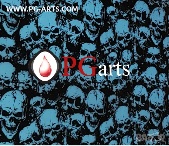 Фолио за хидрографика SKULL BLACK AND WHITE 50, снимка 3 - Друго търговско оборудване - 53193712