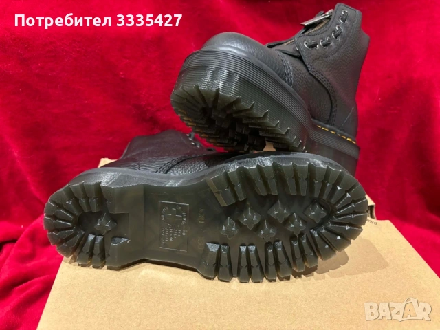 Боти Dr. Martens Black Sinclair Milled Nappa Leather, снимка 5 - Дамски боти - 53144432