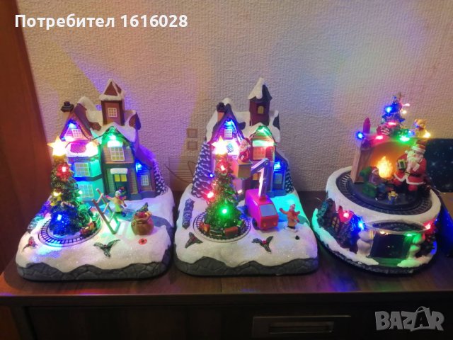 Коледни LED светещи сцени с 8 Коледни мелодии на MAGIC VILLAGЕ.