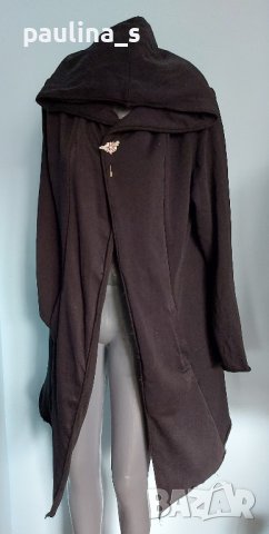 Ватирано манто тип жилетка с качулка / голям размер , снимка 3 - Жилетки - 44459528