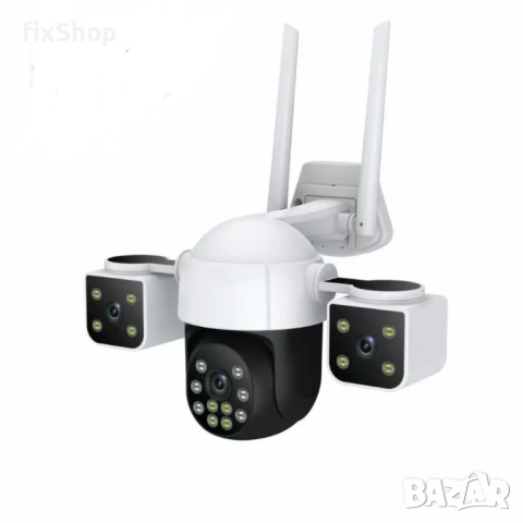 V380-A10 ТРОЙНА IP Камера ( APP:V380) Въртяща водоустойчива WiFi камера с 3 обектива