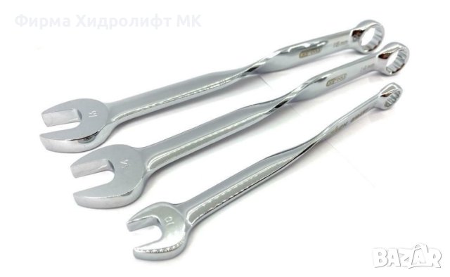 KS TOOLS 518.0960 Комплект 8бр. звезгогаечни ключове извити, снимка 3 - Ключове - 40820180