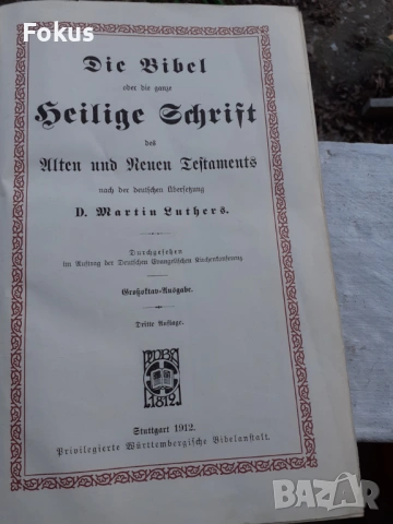МНОГО СТАРА НЕМСКА БИБЛИЯ 1887 ГОДИНА, снимка 5 - Антикварни и старинни предмети - 53479165