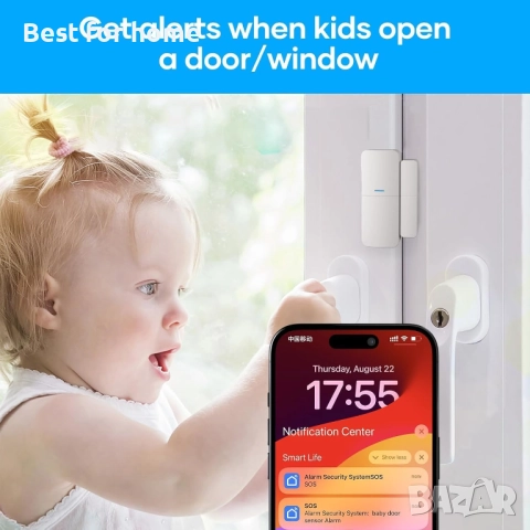 AGSHOME Домашна алармена система 15 части Wifi , снимка 5 - Друга електроника - 52638214