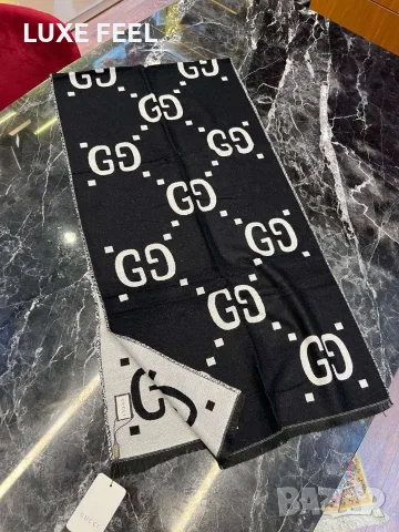 HERMES ⚜️ GUCCI ⚜️Дамски Кашмирени Шалове , снимка 2 - Шалове - 56046161
