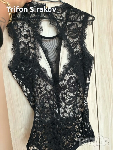 Дамска рокля с кожена пола 