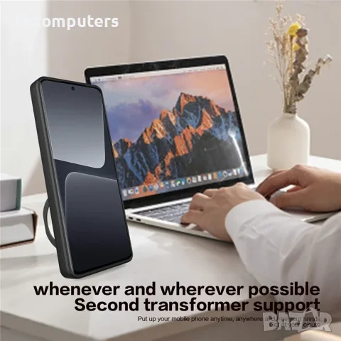 За vivo Y36 5G / Y36 4G Удароустойчив TPU PC Калъф с 360° Въртяща Халка, Стойка, Капаче за Камерата , снимка 12 - Калъфи, кейсове - 56070153
