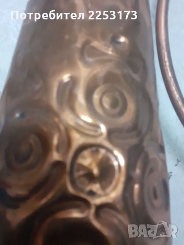 Стара медна каничка,кована,рисувана, снимка 2 - Декорация за дома - 34687646