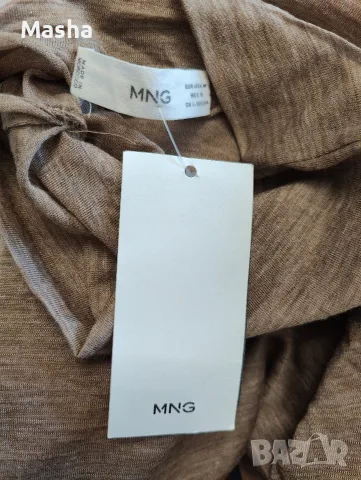 Фино памучно поло Mango (Camiseta Isabella), размер M – НОВО с етикет (80% Лиосел, 20% Вълна) , снимка 3 - Блузи с дълъг ръкав и пуловери - 55962993