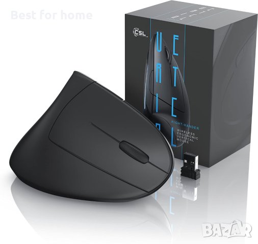 CSL - оптична безжична мишка, вертикална версия, ергономичен дизайн - превенция срещу тенис лакът (R