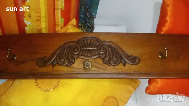 старинна закачалка с автентична българска дърворезба, снимка 16 - Антикварни и старинни предмети - 41067347