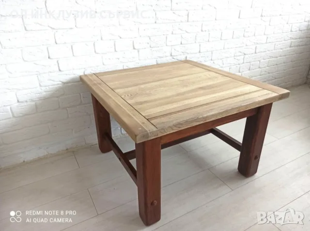 Рустикова холна маса от дъб РАЗПРОДАЖБА, снимка 2 - Маси - 56393510