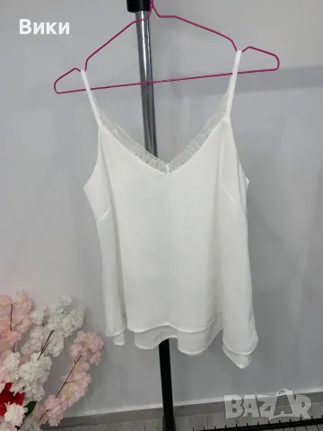 Бял потник с дантела, универсален размер, снимка 11 - Потници - 50085999