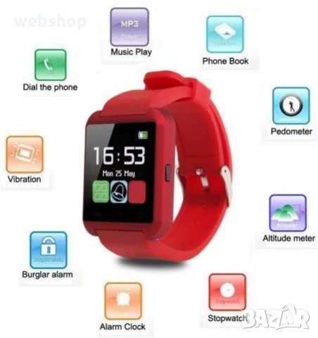 Смарт Часовник с много функции, SMS, SKYPE, WHATSAPP ,  Bluetooth, снимка 1 - Смарт часовници - 35997420