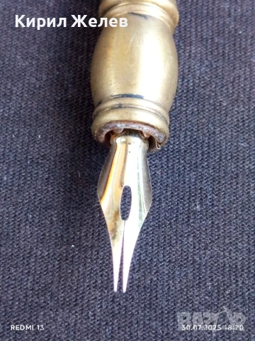 Бронзов държач за перо с метален писец за КОЛЕКЦИЯ 17544, снимка 5 - Други ценни предмети - 51195357