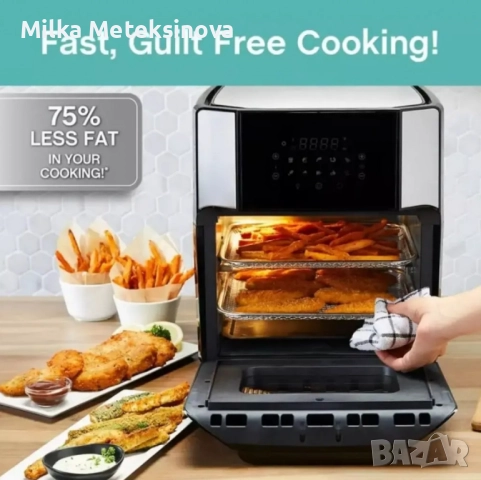 Фурна еър фрайър Sokany 12L 1800W, снимка 5 - Фритюрници - 50370433